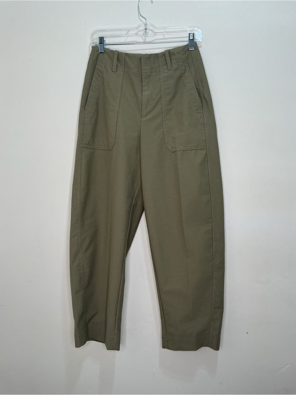 Athleta Skyline olive high-rise barrel leg pants Sz4 - Picture 2 of 8